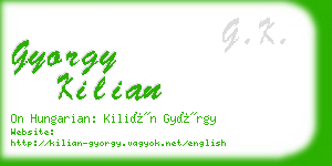 gyorgy kilian business card